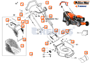 Şanzıman Teli OLEOMAC G48 TK - G53TK Çim Biçme Makinesi