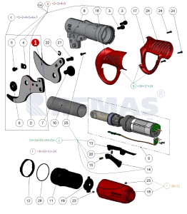 Üst Bıçak FELCO820 - FELCO822 Akülü Budama Makası