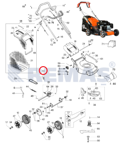 Şanzıman Yayı OLEOMAC G48TK - G53TK - G53TKE - G53TBX >03.2014 Çim Biçme Makineleri