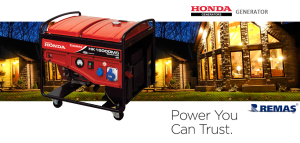 Honda HK 15000 MS Benzinli Jeneratör - Marşlı 15 kVA