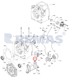 Flanş Yağ Filtre Çanağı ANTOR 3LD450 - 3LD510 - 4LD640 - 4LD820 Dizel Motorlar