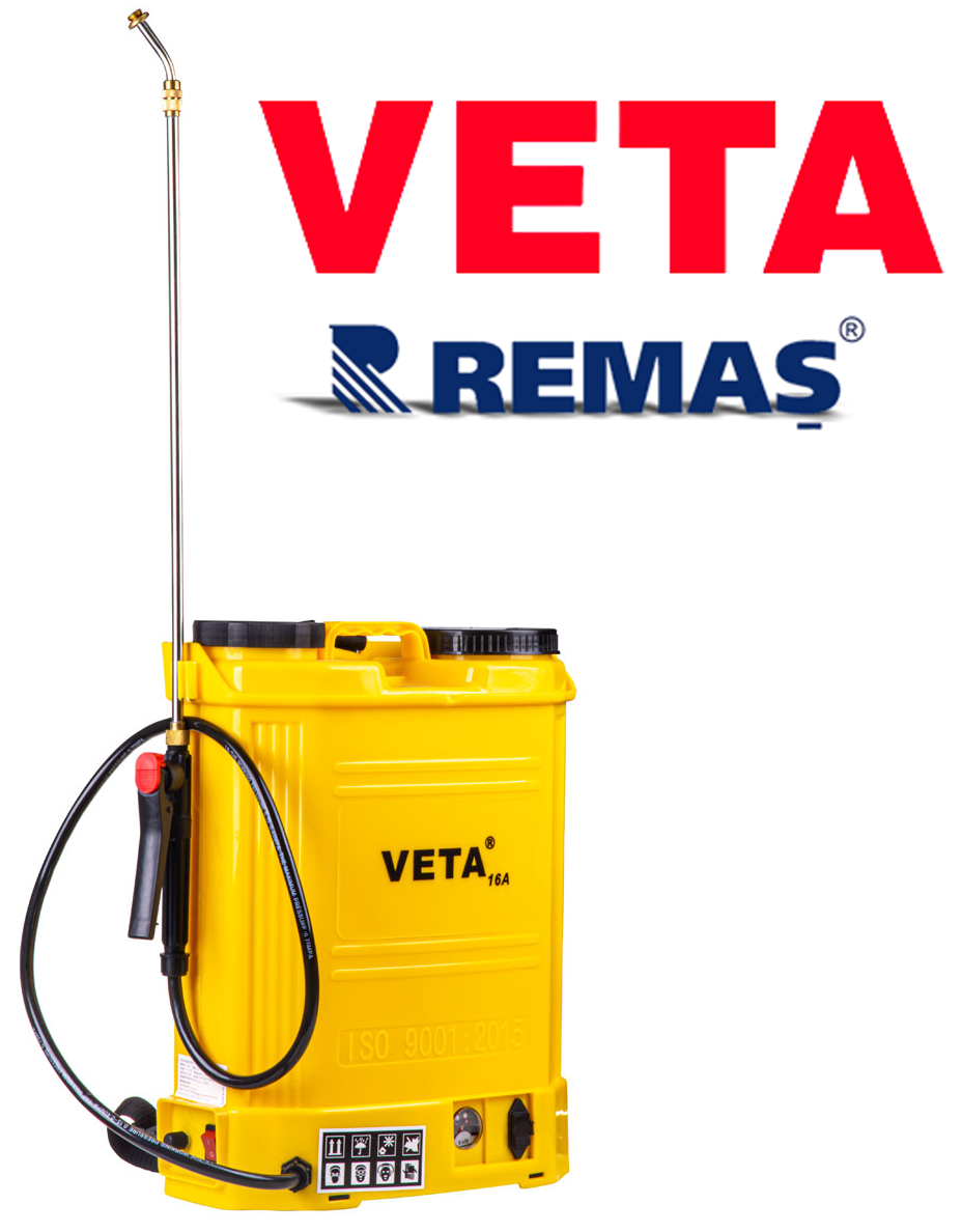 VETA 16A Akülü 16 lt Sırt Tip İlaçlama Pompası Dezenfektan Makinesi