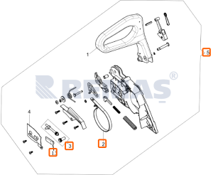 Yan Kapak Frenli OLEOMAC GSH51 - GSH56 - GSH510 - GSH560 Testereler