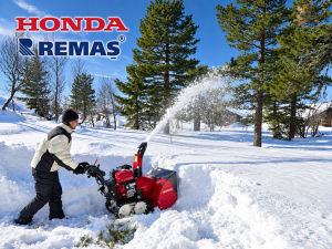 Honda HSS 970 A ETD Benzinli Paletli Kar Küreme Temizleme Püskürtme Makinesi