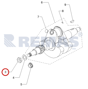 Krank Çıkış Somunu M16 x 1,5 x 8 ANTOR 3LD450 - 3LD510 Dizel Motorlar