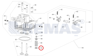 Subap Yayı Alt Tablası ANTOR 3LD450 - 3LD510 Motorlar
