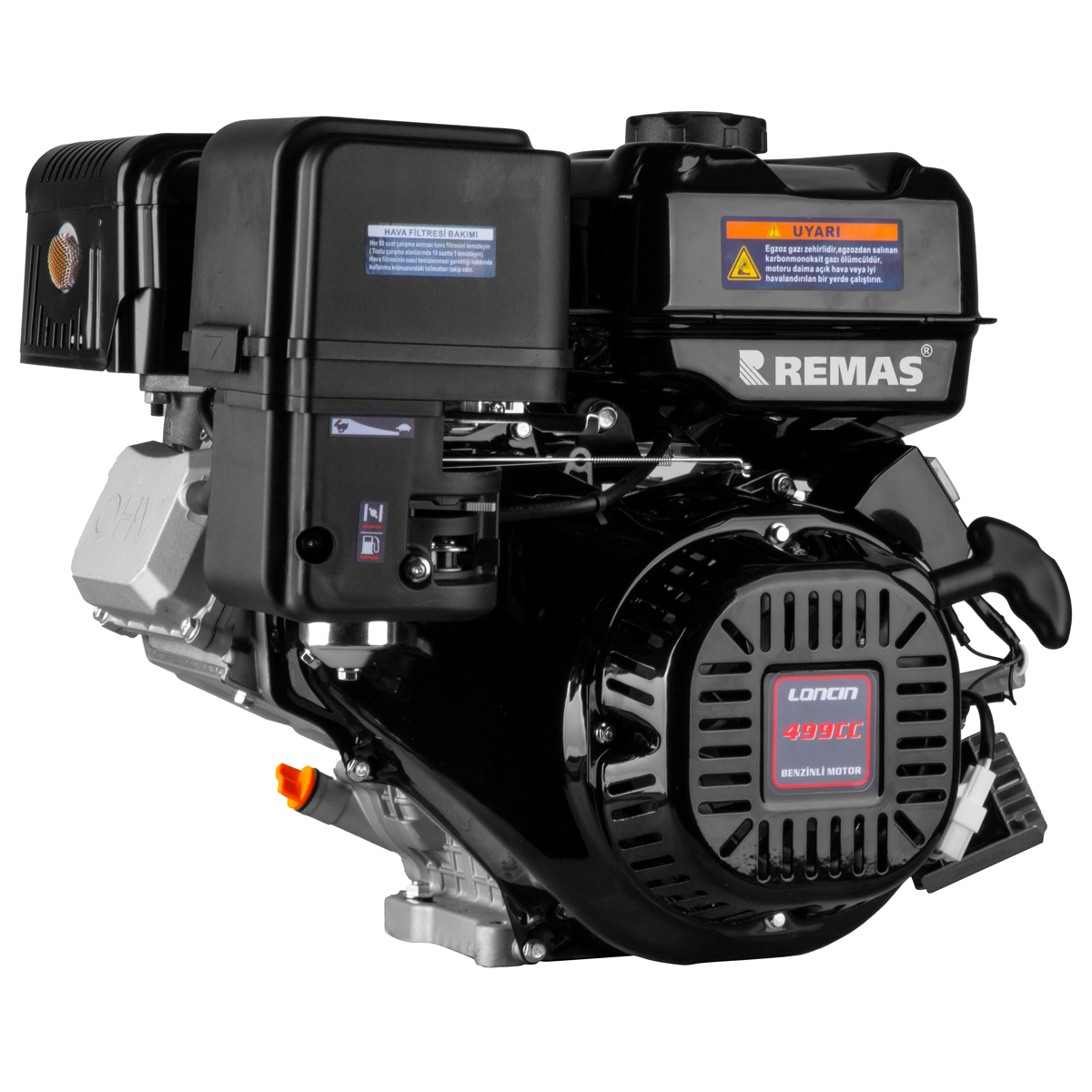 Loncin H500D-A EUR5 Marşlı 17 HP Yatay Milli Kamalı Benzinli Motor