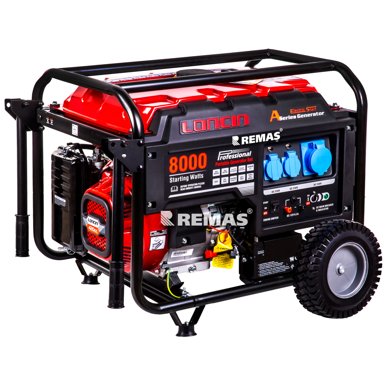 Loncin LC8000D-A Marşlı 8 kVA Monofaze Benzinli Jeneratör