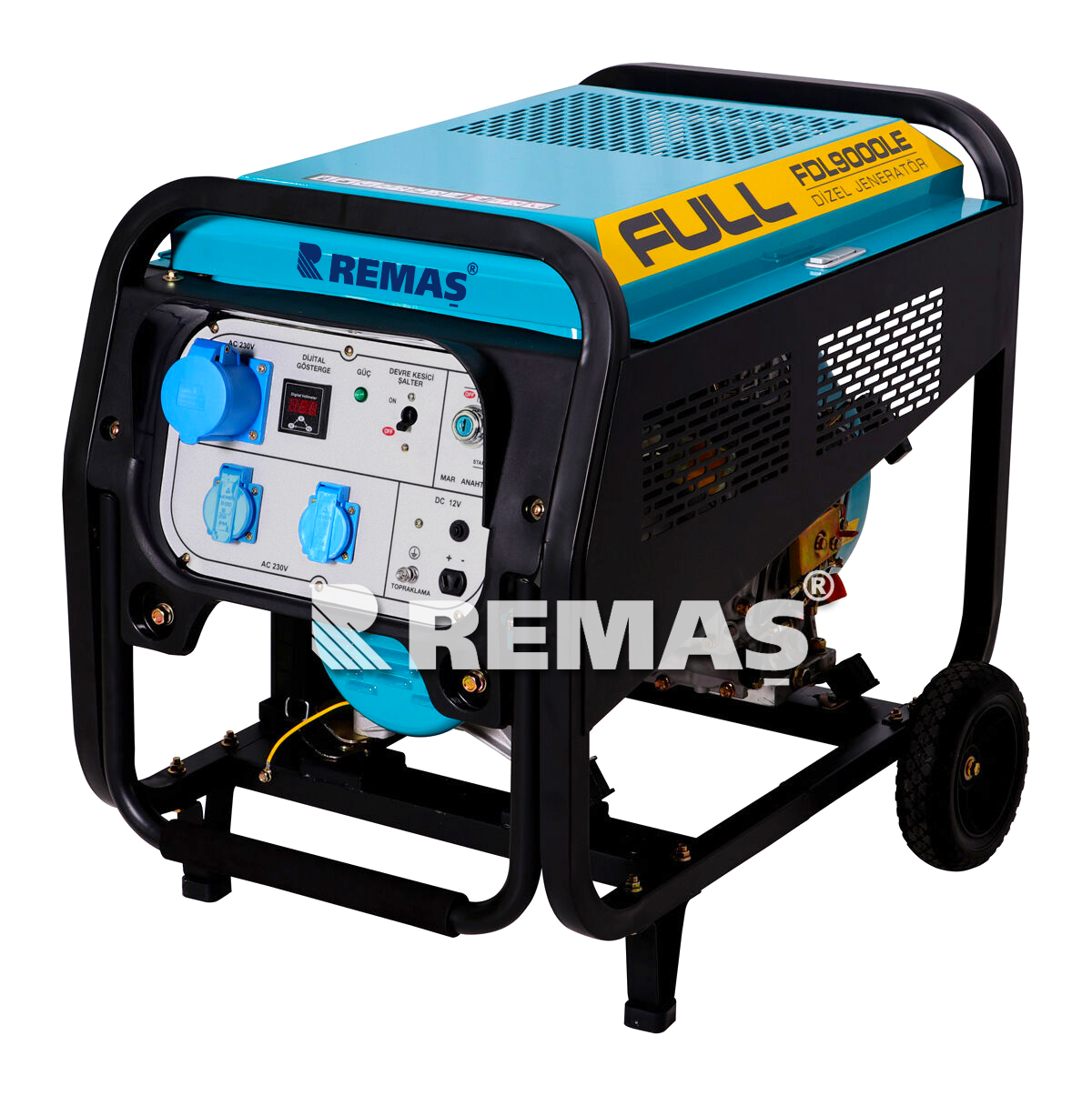 FULL FDL 9000 LE Marşlı 8.5 kVA Monofaze Dizel Jeneratör