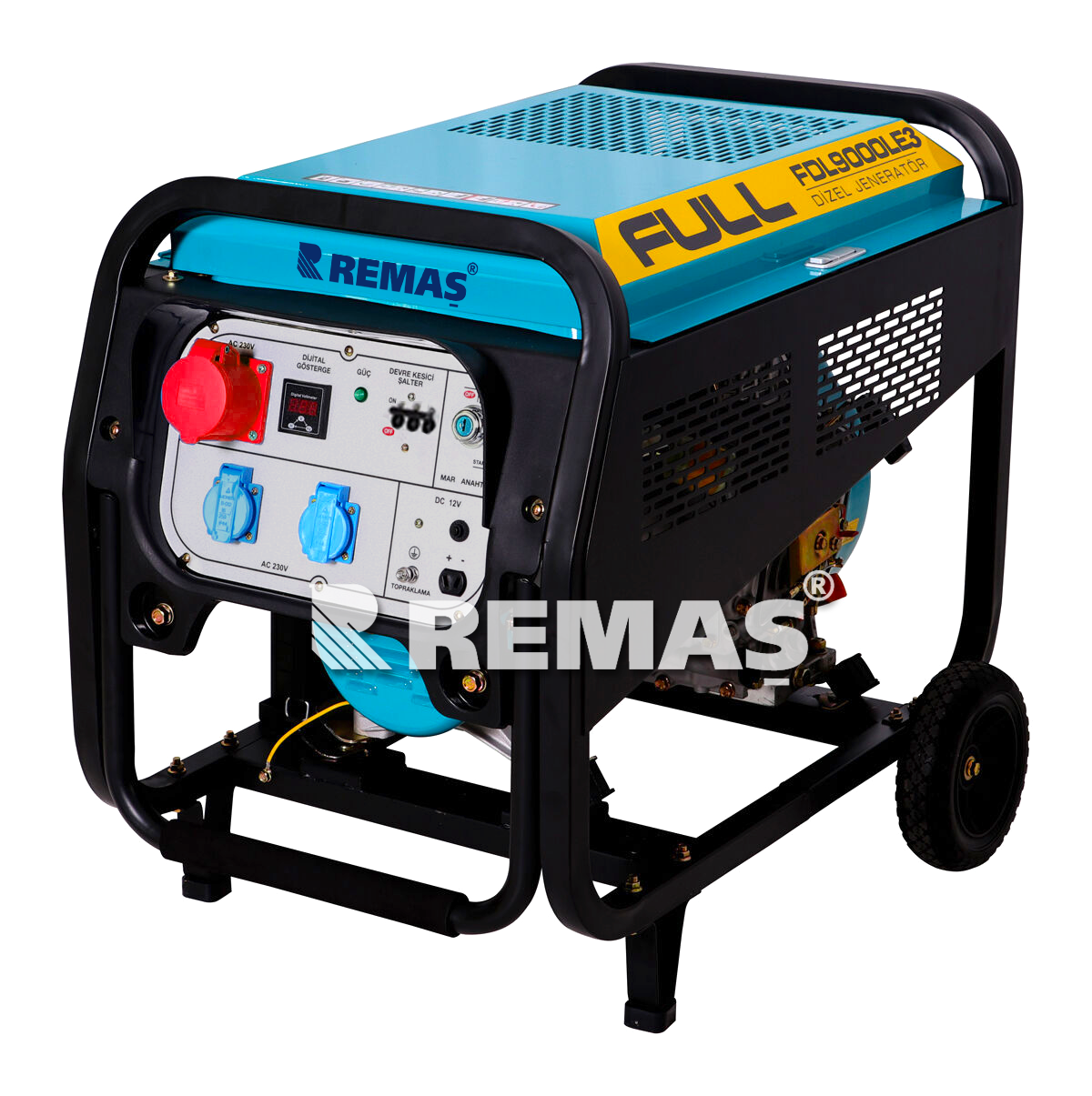 FULL FDL 9000 LE3 Marşlı 8.5 kVA Trifaze Dizel Jeneratör