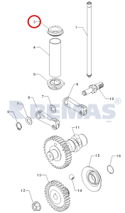 Subap İtici Boru Lastiği Üst Taraf ANTOR 6LD360 - 6LD400 Dizel Motorlar