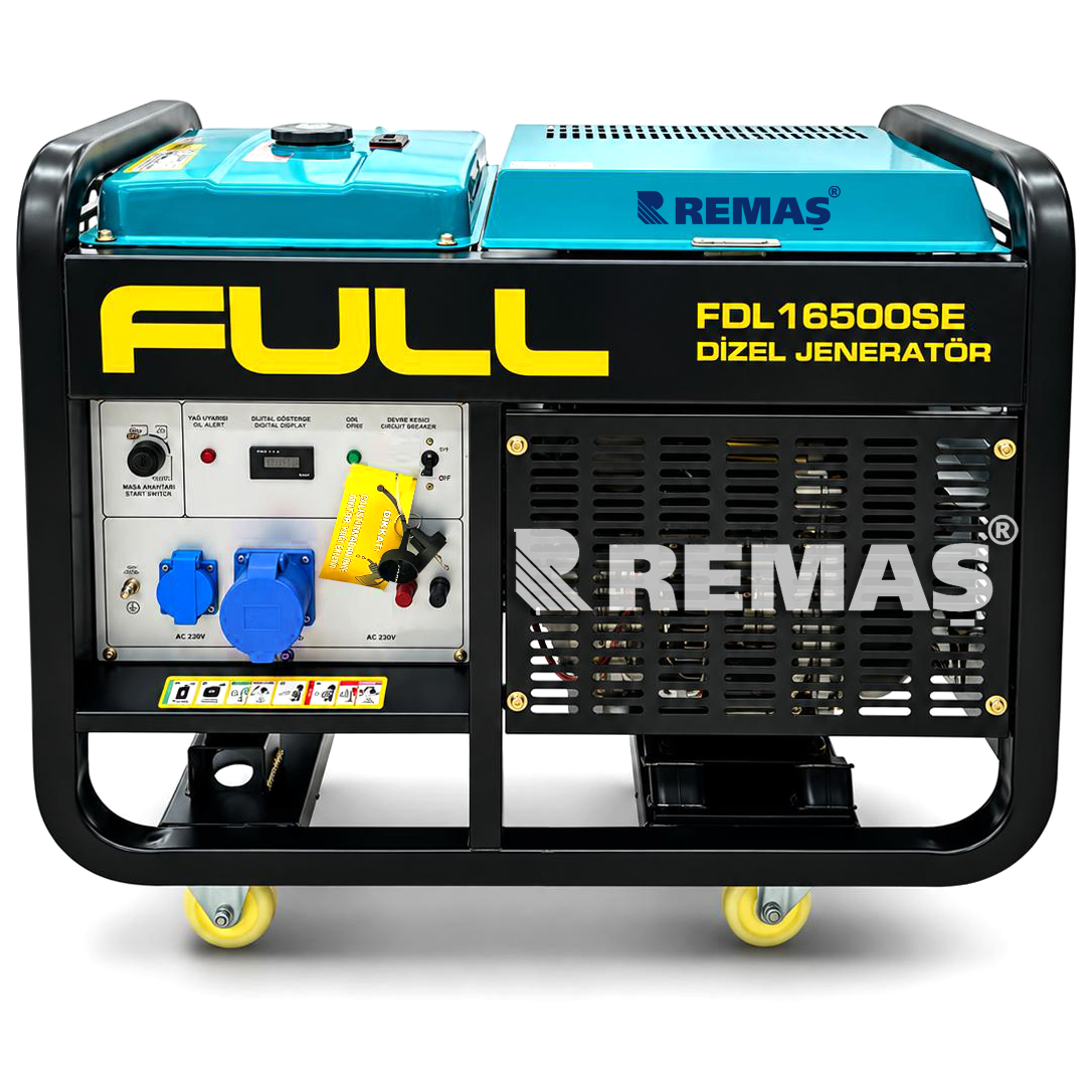 FULL FDL 16500 SE Marşlı 16.5 kVA Monofaze Dizel Jeneratör