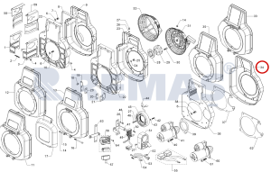 Volan Muhafaza Sacı Üst ANTOR 6LD360 - 6LD400 Marşlı Model Dizel Motorlar
