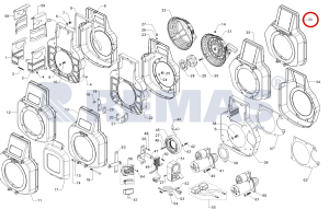 Hava Fanı Sacı Üst ANTOR 6LD360 - 6LD400 Marşlı Model Dizel Motorlar