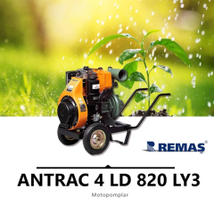 Antrac 4 LD 820 LY-3 Dizel Motopomp 17 HP Yağmurlama 4'' Parmak İpli Su Motoru
