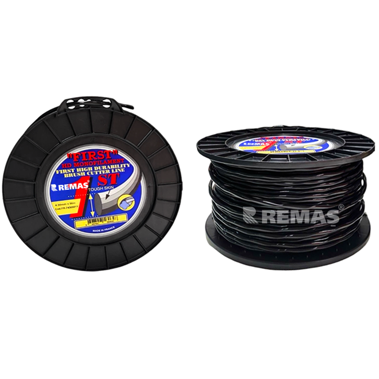 First Misina 4.5 mm 56 metre Siyah Burgulu WEIBANG WBLT567 Tekerlekli Tırpan