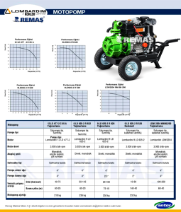 Lombardini Motopomp 9 LD 625-2 R822 Marşlı Dizel Su Motoru ( 28.5 HP 4'' Parmak Yağmurlama )