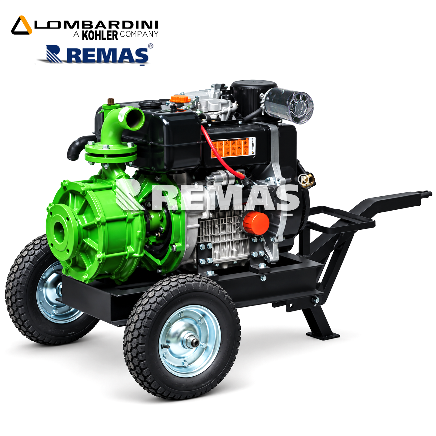 Lombardini Motopomp 9 LD 625-2 R822 Marşlı Dizel Su Motoru ( 28.5 HP 4'' Parmak Yağmurlama )