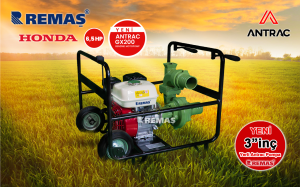 Antrac GX200 İpli 3'' inç Honda Motorlu Benzinli Motopomp Su Motoru