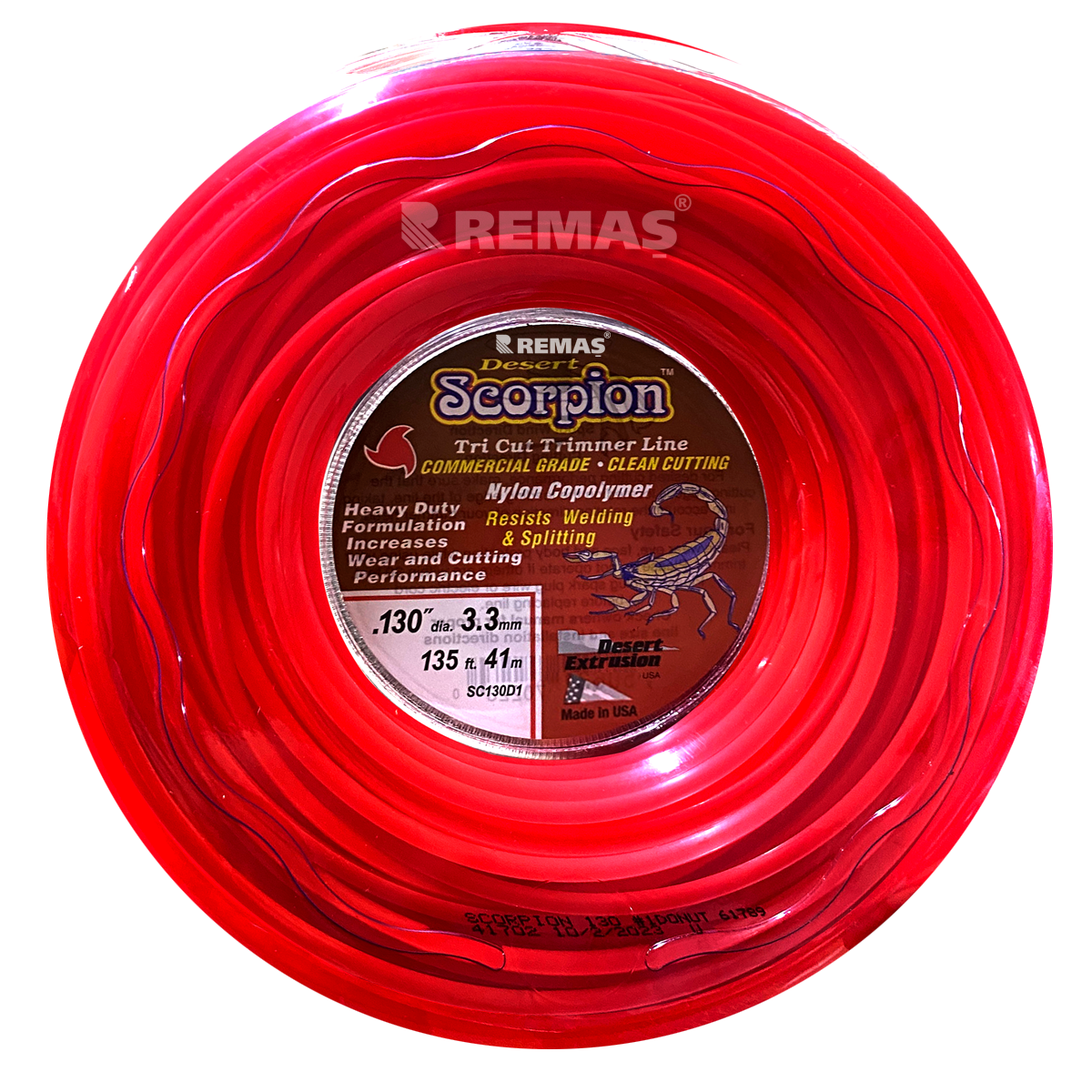 Scorpion Misina 3.3 mm - 41 mt - 3 Köşeli - Kırmızı Tırpan Misinası