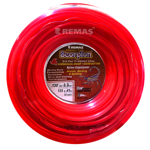 Scorpion Misina 3.3 mm - 41 mt - 3 Köşeli - Kırmızı Tırpan Misinası