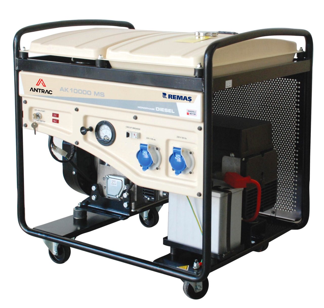 Antrac AK 10000 MS Marşlı 10 KVA Monofaze Dizel Jeneratör