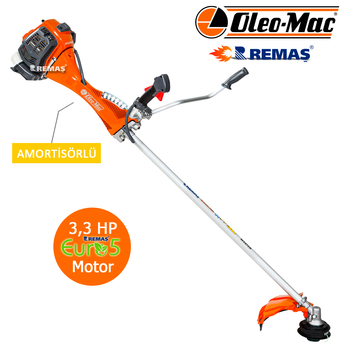 Oleo-Mac 754 Master EUR5 3.3 HP Benzinli Motorlu Amortisörlü Yan Tırpan