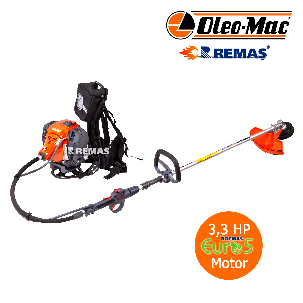 Oleo-Mac 454 BP ERGO EUR5 3.3 HP Benzinli Motorlu Sırt Tırpan
