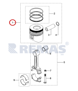 Piston Segman Set Standart ANTOR 4LD820 Motor