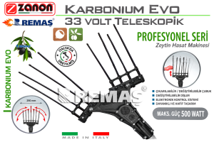 Zanon Karbonium EVO Teleskopik 33V Zeytin Silkme Hasat Makinesi