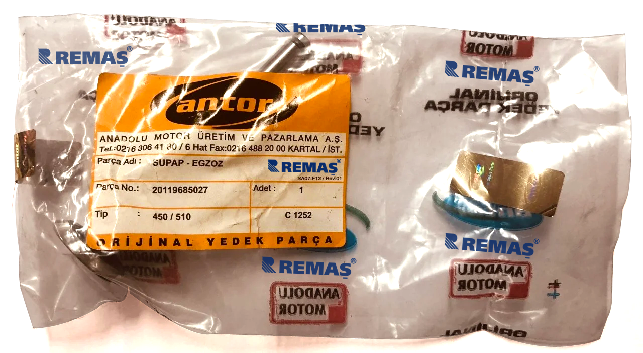 Subap Egzoz ANTOR 3LD450 - 3LD510 Dizel Motorlar