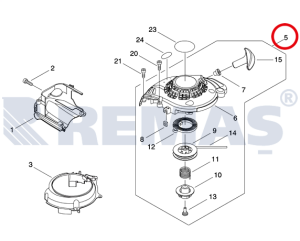 Starter - İp Çekme Mekanizması ECHO HCR165 - HCR185 Çit Biçme Makinesi