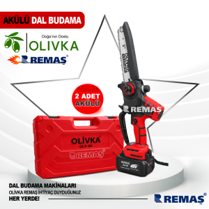 Olivka OLV-65 Şarjlı 2 Akülü 4.0 Ah Dal Budama Testeresi