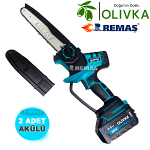 Olivka OLV-65 Şarjlı 2 Akülü 4.0 Ah Dal Budama Testeresi