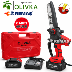 Olivka OLV-65 Şarjlı 2 Akülü 4.0 Ah Dal Budama Testeresi