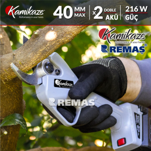 Kamikaze KV-390 Şarjlı Çift Akülü 40 mm Budama Makası