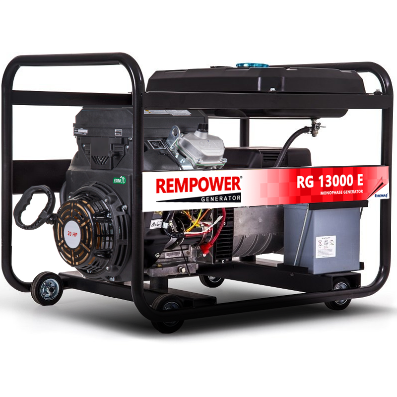 Rempower RG 13000 E Marşlı 13 kVA Monofaze Benzinli Jeneratör