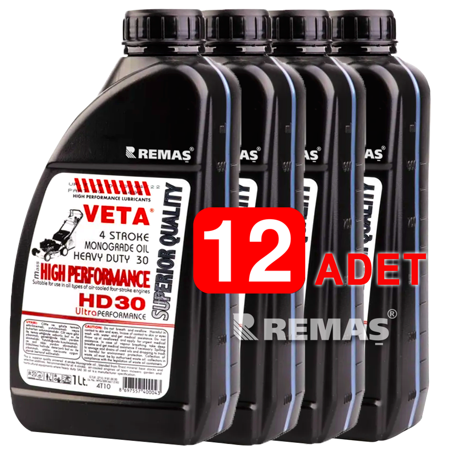 Veta 4T10 HD30 1 lt 4 Dört Zamanlı Motor Yağı x 12 adet