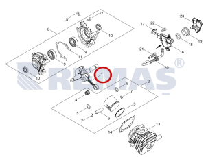 Krank Mili ve Biyel Kolu ECHO CS2511 Testereler
