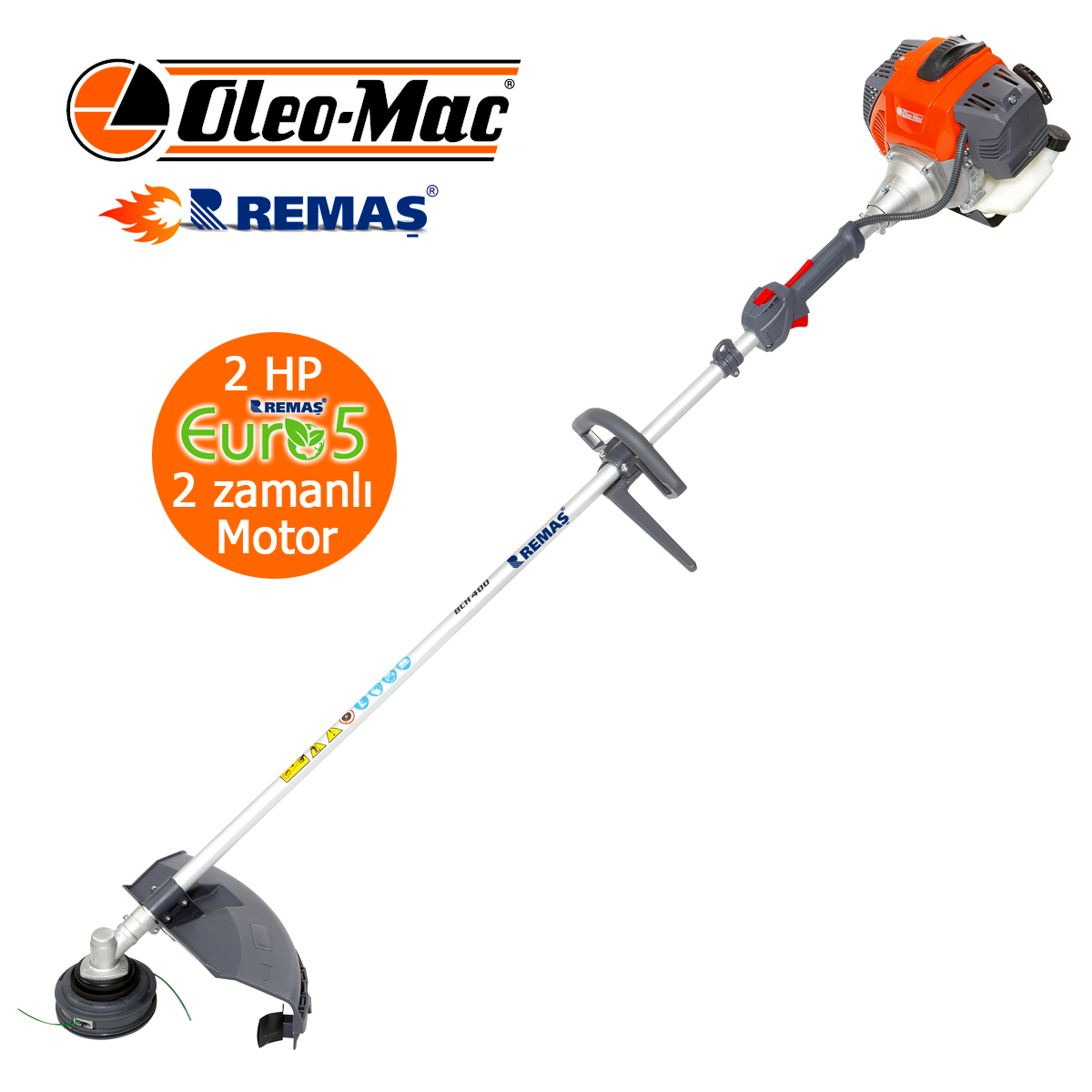 Oleo-Mac BCH 400 S EUR5 Yan Tip 2.0 HP Benzinli Motorlu Tırpan