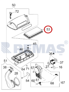 Hava Filtresi OLEOMAC BV900 - BV901 Sırt Tipi Üfleme Makinesi