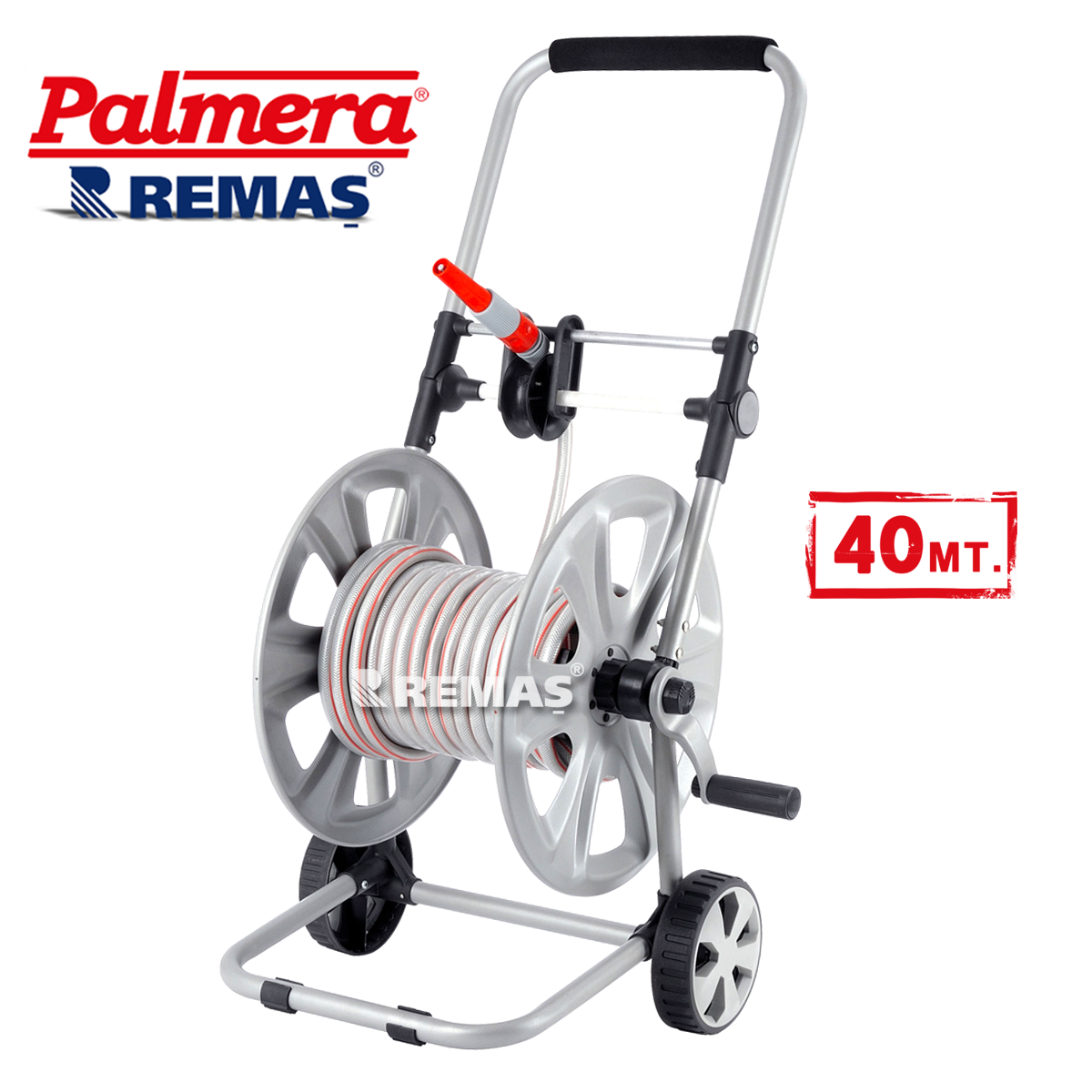 Palmera PA-THM40 Tekerlekli 40 metre Bahçe Hortum Makarası