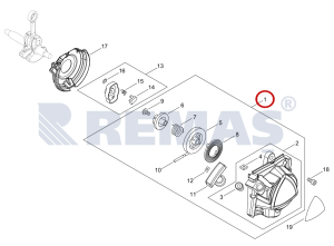 Starter Kapak - İp Çekme Mekanizması ECHO HCA-2620 ES Yüksek Çit Budama - PPT-2620ES Dal Budama Testeresi