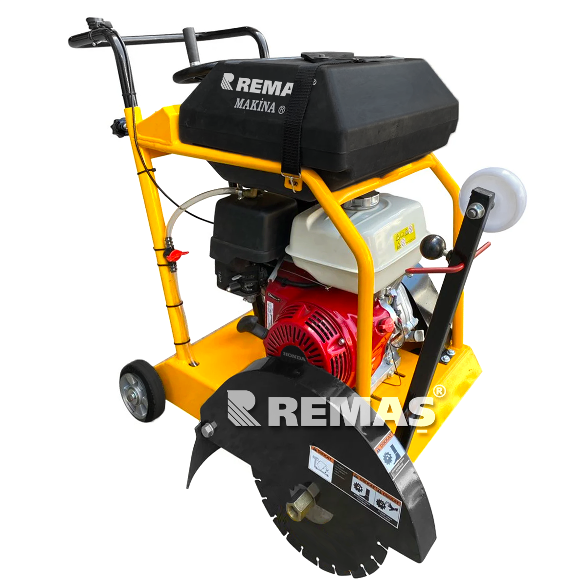 Asfalt ve Beton Taş Kesme Makinesi 13 HP Benzinli Motorlu 450 Derz Üstten Depolu