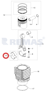 Biyel Kol Yatağı Standart ANTOR 4LD640 - 4LD820 Motor