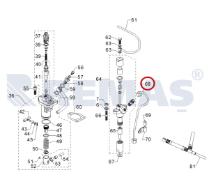 Yakıt Enjeksiyon Borusu - Yakıt Tazyik Borusu ANTOR 4LD640 - 4LD820 Motor