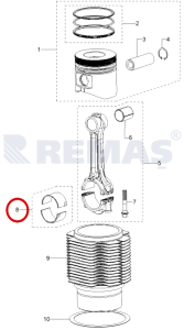 Biyel Kol Yatağı Standart ANTOR 3LD450 - 3LD510 Dizel Motorlar