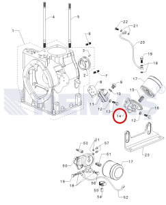 Yağ Filtre Çanağı ANTOR 3LD510 - 4LD640 - 4LD820 Motor