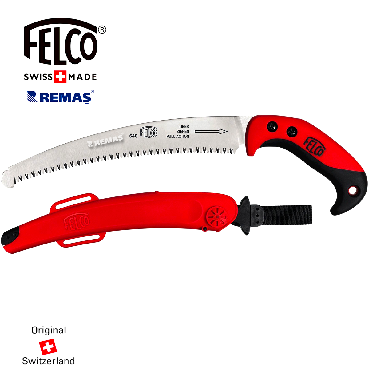Felco 640 Kavisli Kılıflı 27 cm Ağaç Dal Kesme Budama Testeresi