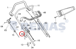 Çalıştırma Şalteri OLEOMAC G48TKE - G53TKE Comfort Plus Çim Biçme Makineleri
